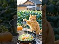 cute cat cooking cat catlover shorts