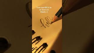 calligraphy with a PENCIL?!