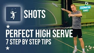 HIGH SERVE technique in badminton