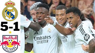 Real Madrid vs RB Salzburg 5-1 Highlights \u0026 All goals 2025