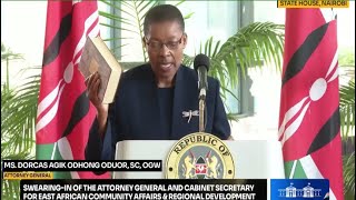 LIVE; SWEARING IN OF THE ATTORNEY GENERAL, STATE HOUSE