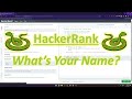 HackerRank (Python): What's Your Name?
