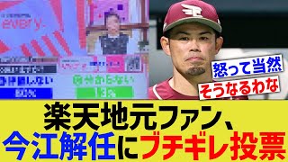 楽天地元ファン、今江監督解任にブチギレ投票www