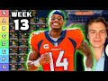 Top 45 Wide Receiver Rankings & Tiers (Week 13)