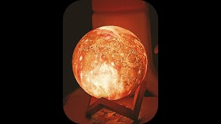 BRIGHTWORLD Galaxy Lamp Moon Lamp 16 Colors LED 3D Moon Light