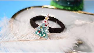 レジンハンドメイド作品・クリスマスヘアアクセサリー【Pandahall・手作りレシピ】【レジン】