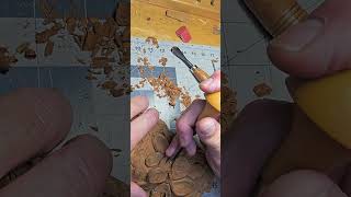 Carving a  Beautiful Woman in Cottonwood Bark in silence!