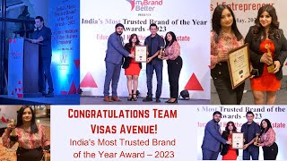 Visas Avenue Crowned as India's Most Trusted Brand of the Year – 2023