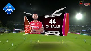 DC vs PBKS JITESH SHARMA 44 RUNS 34 BALLS HIGHLIGHTS 2022 | DELHI vs PUNJAB HIGHLIGHTS #DCvPBKS