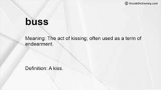 buss Meaning