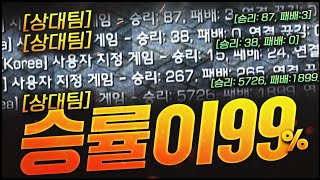 38승 0패 , 87승 3패 TEAM 승률99%