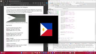 Drawing the Philippines Flag with OpenGL and GLUT!#opengl #codeblocks #library #computergraphics