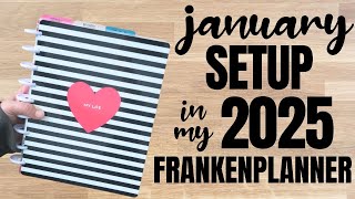 Frankenplanner SetUp 2025 Using Expired Out of Date Happy Planners \u0026 Themes for January