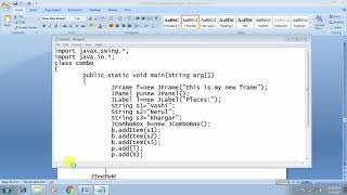 JAVA JCOMBOBOX EXAMPLE & THEORY