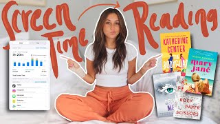 swapping my screen time for reading | reading vlog
