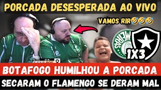 FORAM SECAR O FLAMENGO E SE DERAM MUITO MAL. PALMEIRAS HUMILHADO PELO BOTAFOGO. PORCADA DESESPERADA🤣