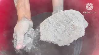 Asmr - Soft gritty sand cement crumbling in water 💦