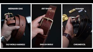 Ремень своими руками. Выбираем лучшую кожу для него. Hermann Oak | English Bridle | Horween