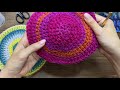 ケーク6色を1玉づつ作業用マットにしてみました☆円にしてるだけの動画です☆crochet work mat☆かぎ針編みマット編み方