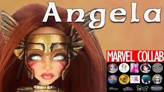 OOAK Monster High Marvel Doll Collab Angela Repaint by Skeriosities