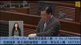 立法會會議 (2013/02/01) - I. 議員議案: 致謝議案 - 第五個辯論環節: 政制、管治及人權(第1部分)