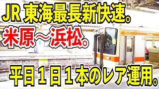 【JR東海最長新快速】新快速の米原始発の浜松行きに乗車してみた【平日1日1本のみ】