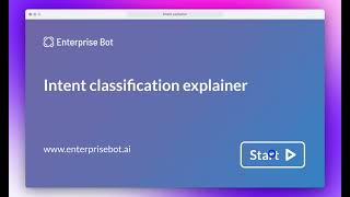 Intent classification explainer