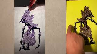 Javanese Wayang Kulit Shadow Puppet (half scale) Replica