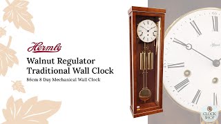 86cm Walnut 8 Day Mechanical Regulator Wall Clock By Hermle