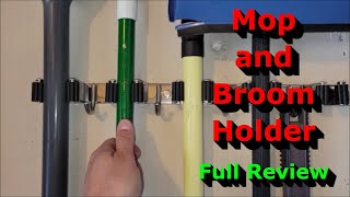 Mop and Broom Holder - Install And Review - Works Great!