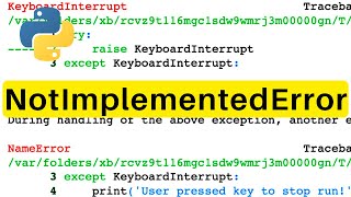 NotImplementedError | Python | Tutorial