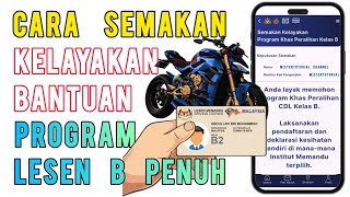 Cara Semak Kelayakan Lesen B Full