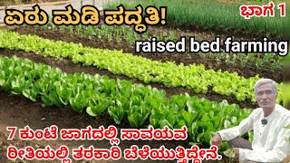 ||vegetables farming in kannada|ಏರು ಮಡಿ ಪದ್ಧತಿ|Raised bed farming in Kannada|ತರಾಕರಿ ಬೆಳೆಯುವ ವಿಧಾನ ||