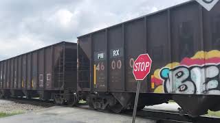 CSX 5405 leads Q694 through Waterloo SC w/ 107 cars on 7-24-21 at 1:07 pm