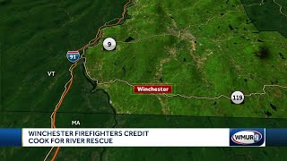 Winchester firefighters credit cook for river rescue