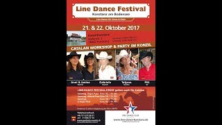 Line Dance Three Teachers,  Workshop in Konstanz 2017