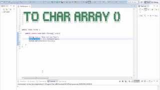 Java MethodenTutorial -4- für Anfänger "toCharArray()" Deutsch