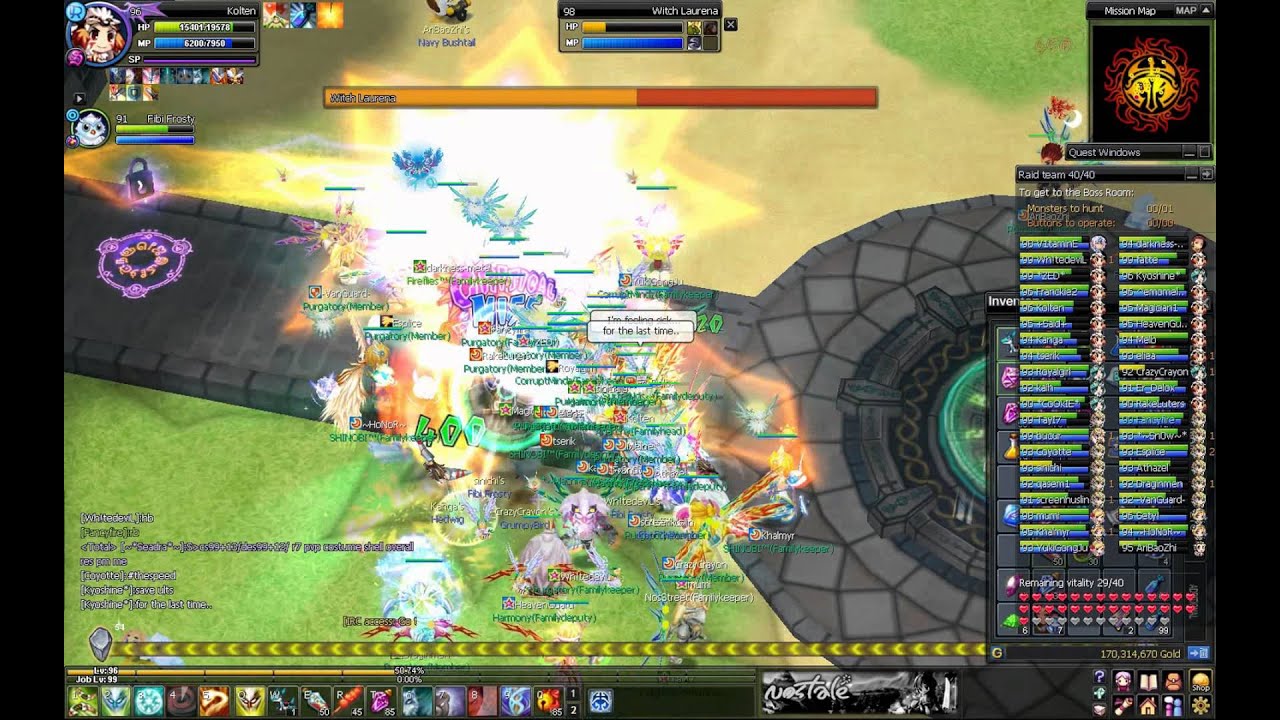 Nostale Uk Witch Laurena S Raid Sp8 2nd Day Attempts Youtube