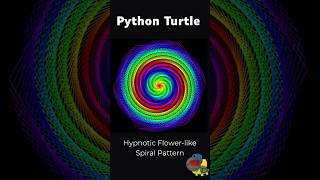 Crazy Spiral Art in Seconds – Python Turtle Magic! 🎨🐢 #python #pythonprogramming #learn