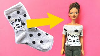 How to Make BARBIE CLOTHES with Socks | DIY Barbie Clothes Ideas with SOCKS 2020