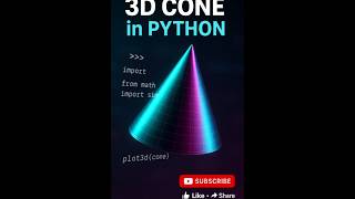 Create 3D Cone in Python | NumPy & Matplotlib Tutorial #coding #python