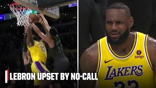 LeBron James visibly upset over no-call that leads to Wizards cutting down Lakers lead | NBA on ESPN