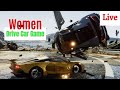 Live Video: Women & Girl Drive A Car -  By - BeamNG.Drive