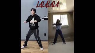 Minho and Kim bruna lalalala challenge comparison ver outfit viral shorts