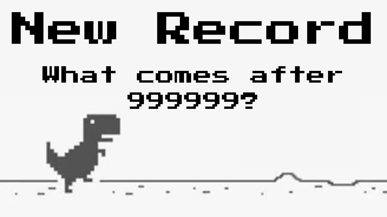 I Set A New Record In Chrome Dinosaur Game| Dino Game High Score 99999 ...