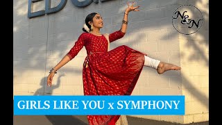 Girls like you x Symphony | World Dance Day Live Dance | Semi-classical choreography | Nidhi & Neha