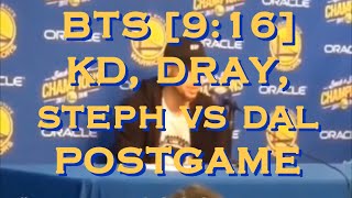 BTS [9:16] Steph Curry (+ Ray’s astronaut joke), KD (Durant), Draymond postgame Warriors (22-11) DAL