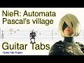 NieR Automata Pascal's village fingerstyle solo Guitar Tutorial Tabs