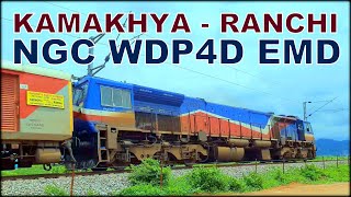 Beautiful Train Engine powers 15662 KAMAKHYA - RANCHI EXPRESS || New Guwahati (NGC) WDP4D 40605 EMD