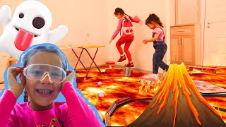 LERAVIKA. Floor is lava. Volcano experiment